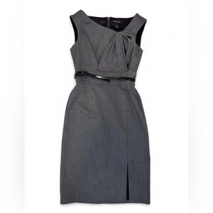 White House Black Market One Shoulder Grey Dress